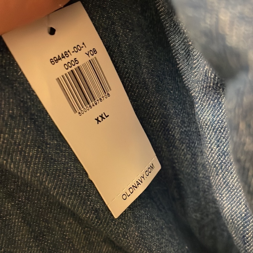 NWT XXL Old Navy denim cotton blouse - Picture 5 of 8